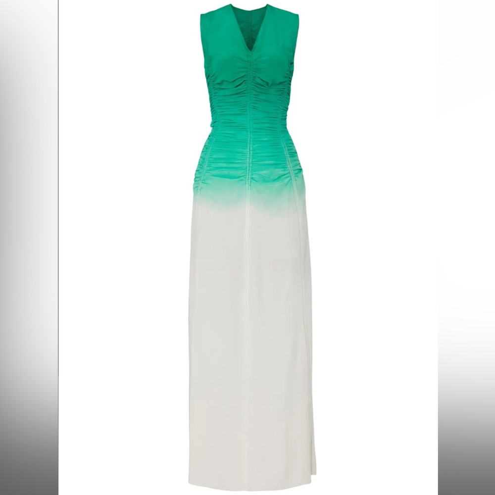 Marina Moscone size US 2 ruched dip dye  dress